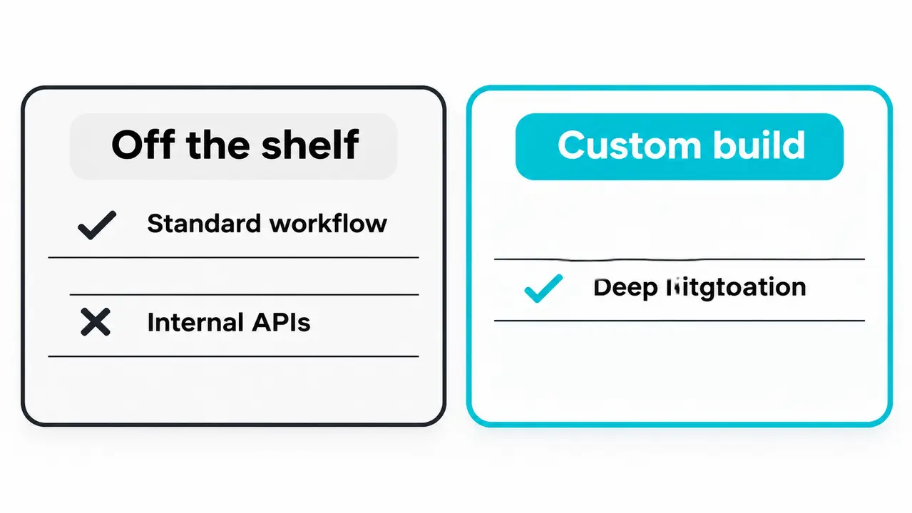 Choosing between custom build and off the shelf AI