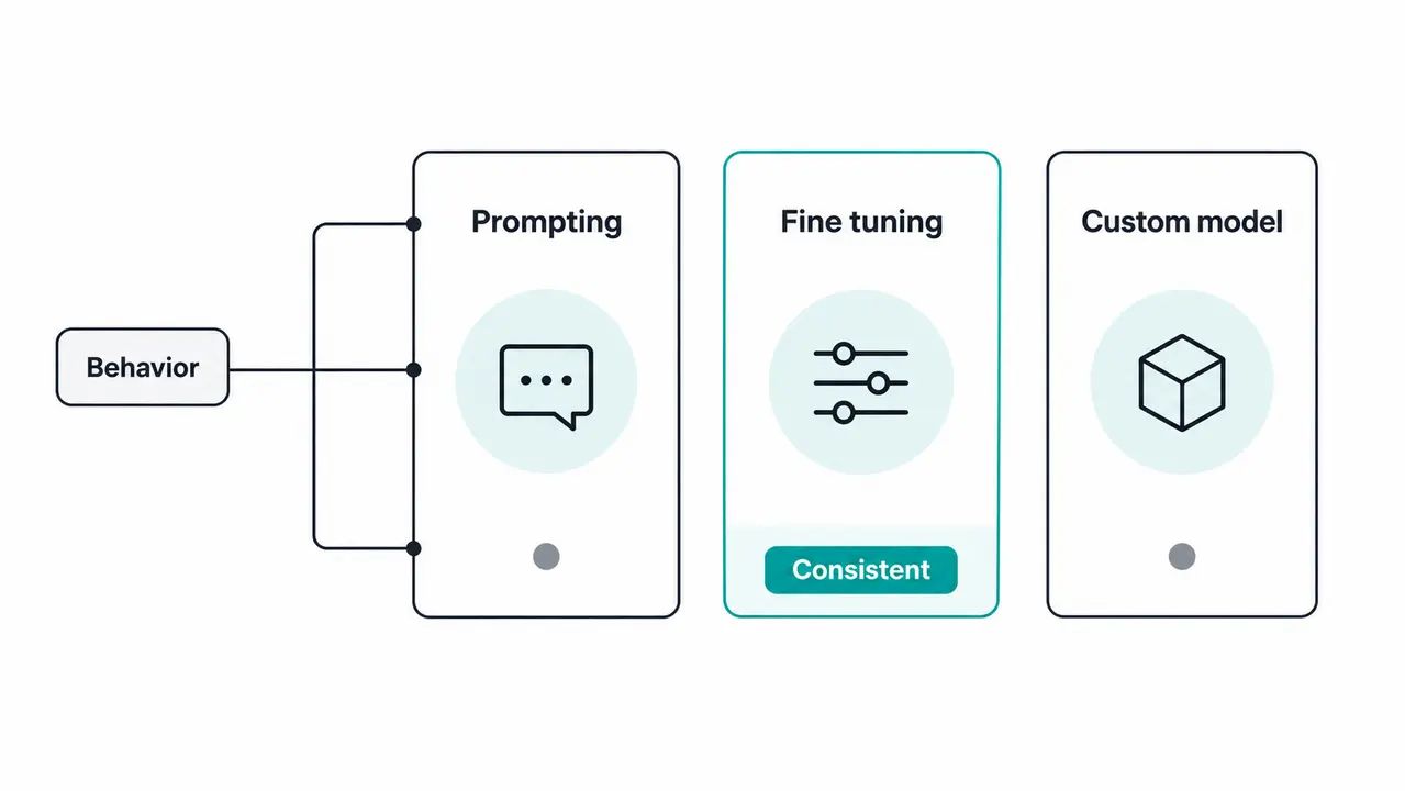 Fine tuning and custom models when behavior must be consistent