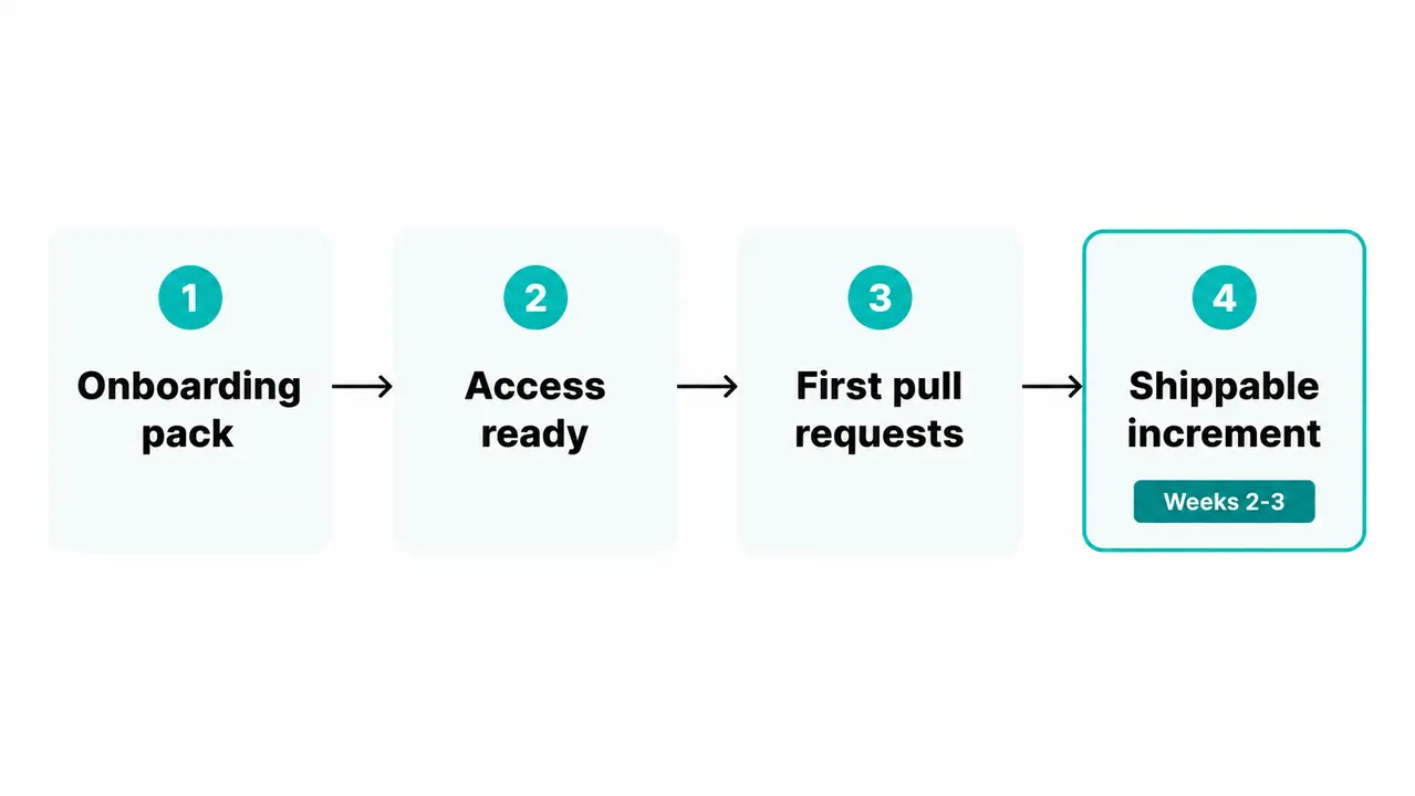 Onboarding an external team without losing a month