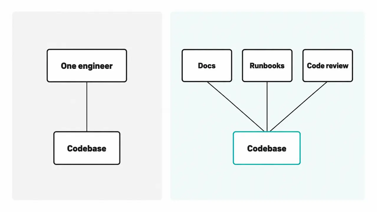The week a senior leaves mid-build is when process shows up