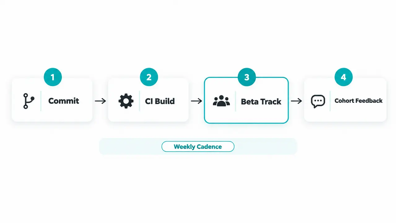 A mobile MVP needs a release workflow that supports weekly learning