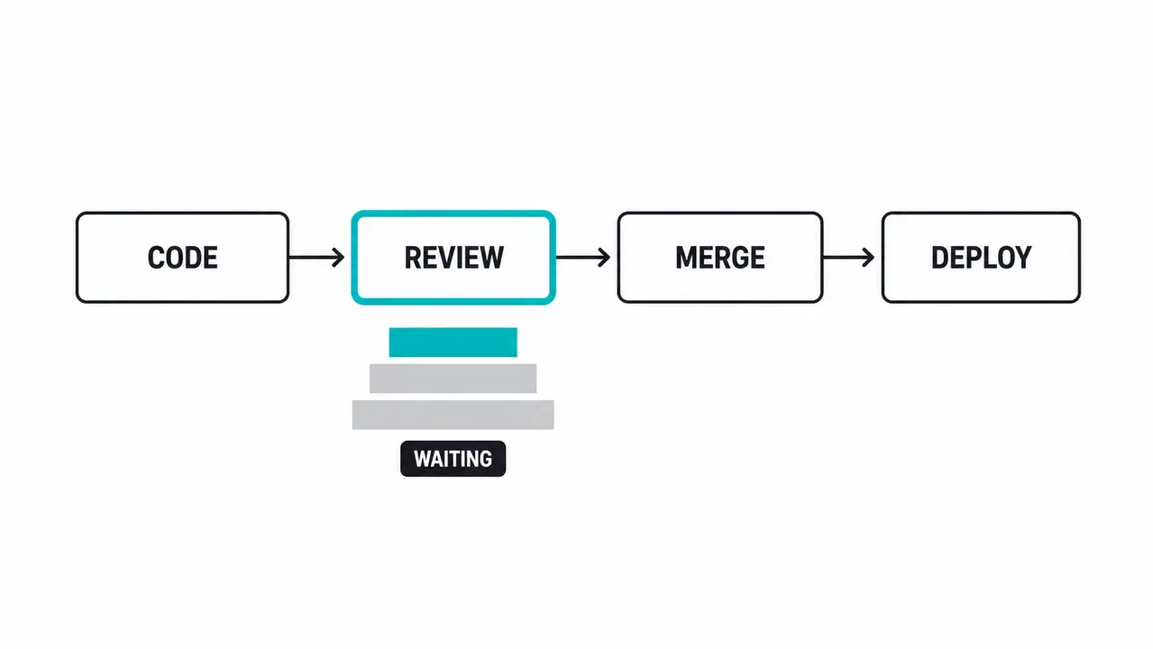 Communication overhead shows up as review queues and decision latency