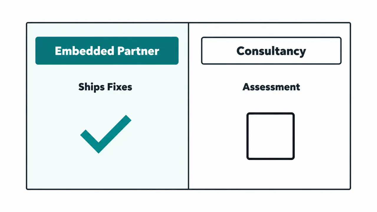 How to choose between an embedded partner and a specialist consultancy
