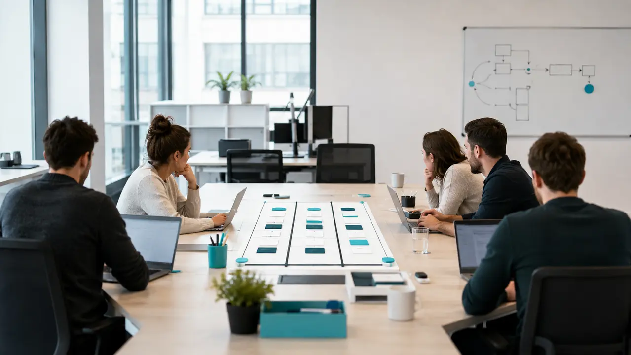 Hybrid development team model in one operating definition