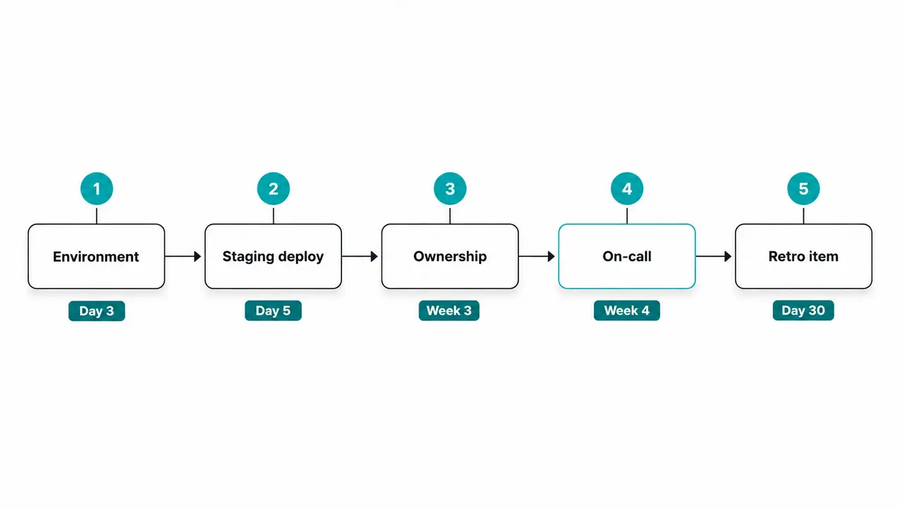 Integration milestones for the first 30 days