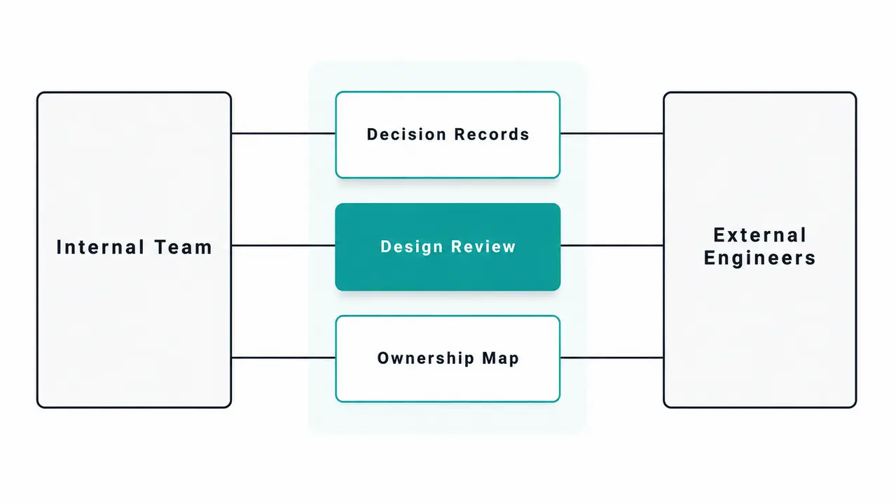 Keeping architecture coherent across internal and external engineers