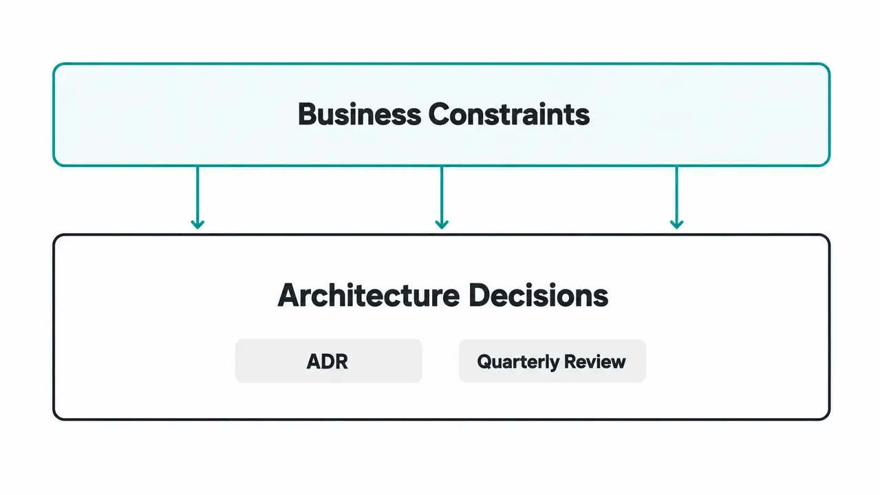 Keeping architecture decisions tied to business constraints