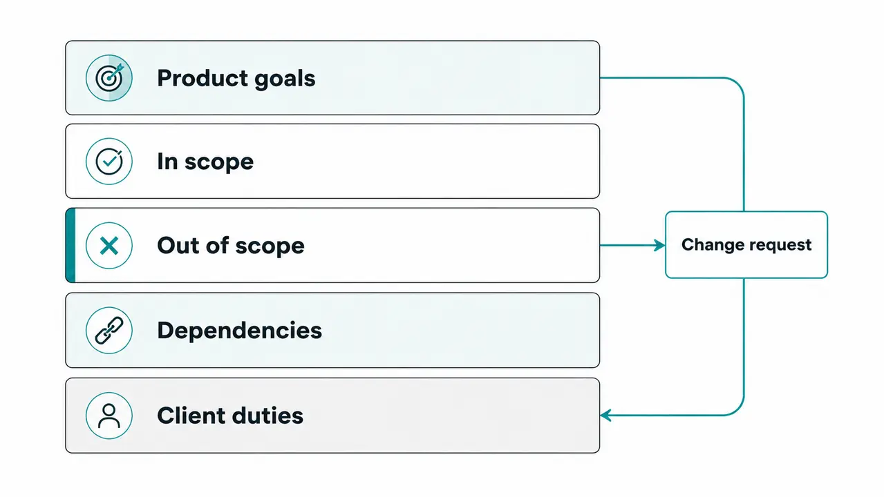 Statement of Work structure that manages change requests