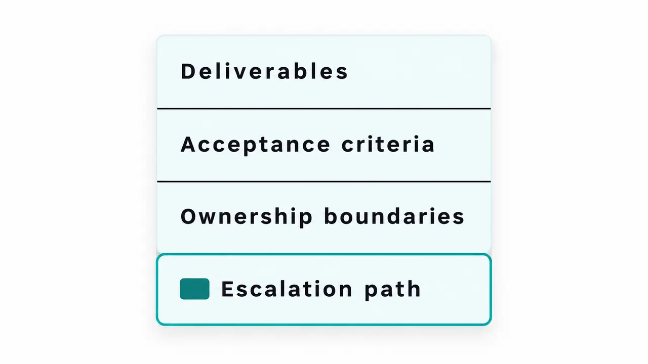 Written expectations keep scope stable